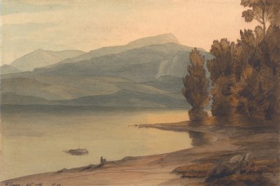 Windermere al atardecer de Francis Towne